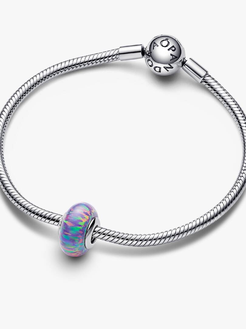 Pandora Charm In Vetro di Murano Viola Opalescente