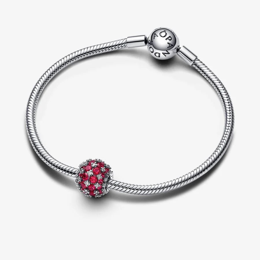 Pandora Charm Pavè Pietre Luminose Fucsia
