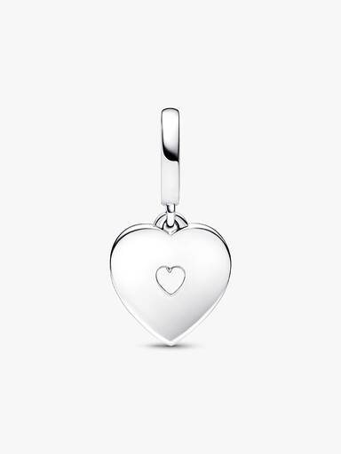 Pandora Charm Pendente Doppio Cuore con Perle d’Acqua Dolce Coltivate