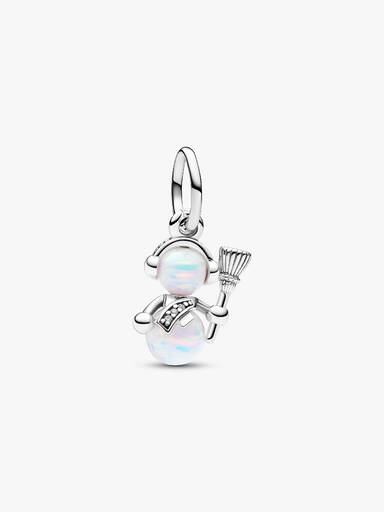 Pandora Charm Pendente Pupazzo di Neve Opale