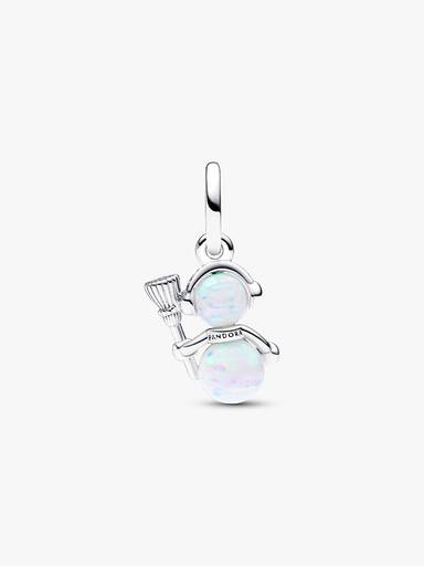 Pandora Charm Pendente Pupazzo di Neve Opale