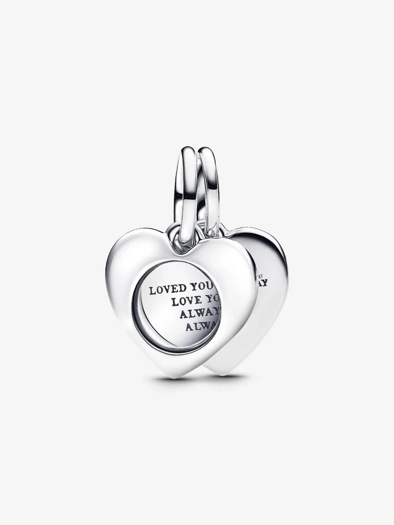 Pandora Charm Cuore con Lente di Ingrandimento da Incidere