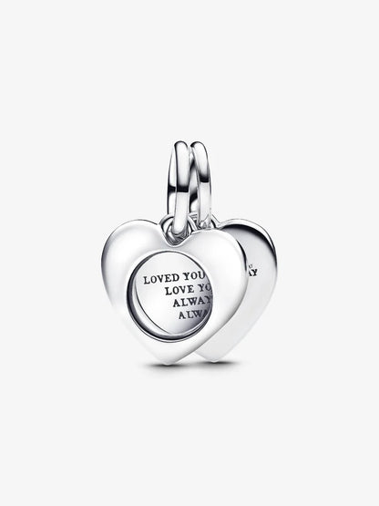 Pandora Charm Cuore con Lente di Ingrandimento da Incidere