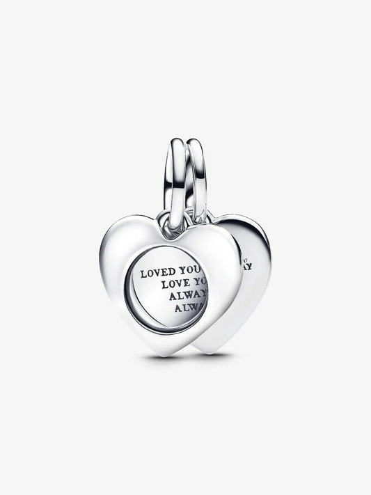 Pandora Charm Cuore con Lente di Ingrandimento da Incidere
