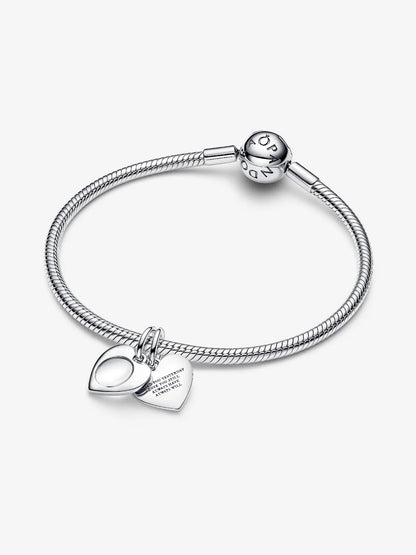 Pandora Charm Cuore con Lente di Ingrandimento da Incidere