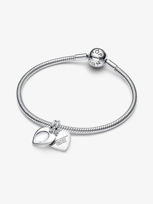 Pandora Charm Cuore con Lente di Ingrandimento da Incidere