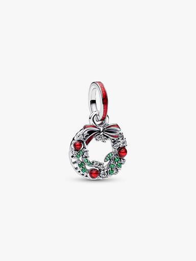 Pandora Charm Pendente Doppio Ghirlanda di Natale