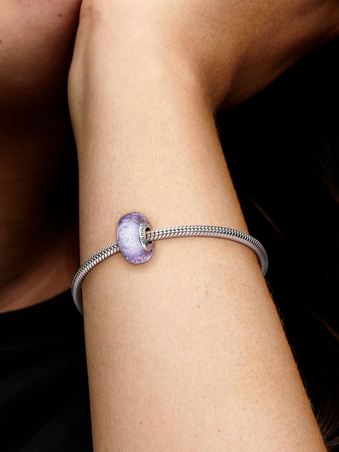 Pandora Charm Vetro di Murano Lavanda