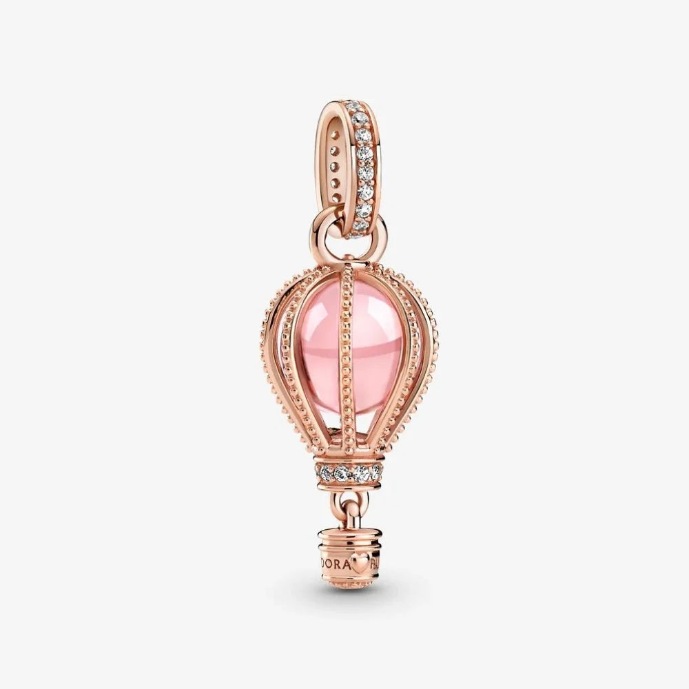 Pandora Charm Pendente Mongolfiera Rosa Scintillante
