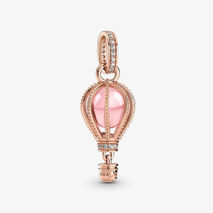 Pandora Charm Pendente Mongolfiera Rosa Scintillante