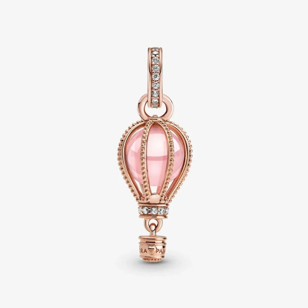 Pandora Charm Pendente Mongolfiera Rosa Scintillante