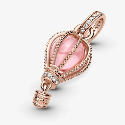 Pandora Charm Pendente Mongolfiera Rosa Scintillante