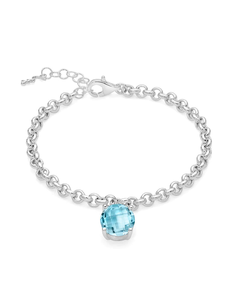 Miluna Bracciale Con Pietra Azzurra