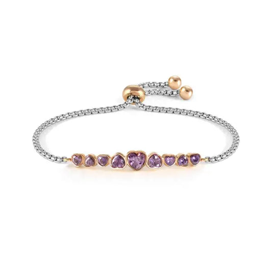 Nomination Bracciale Milleluci con Cuori Viola