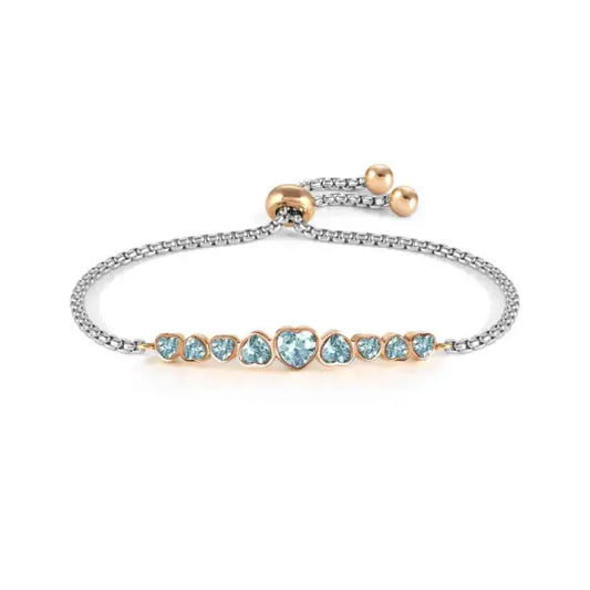 Nomination Bracciale Milleluci con Cuori Azzurri