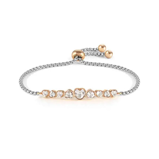 Nomination Bracciale Milleluci con Cuori Bianchi