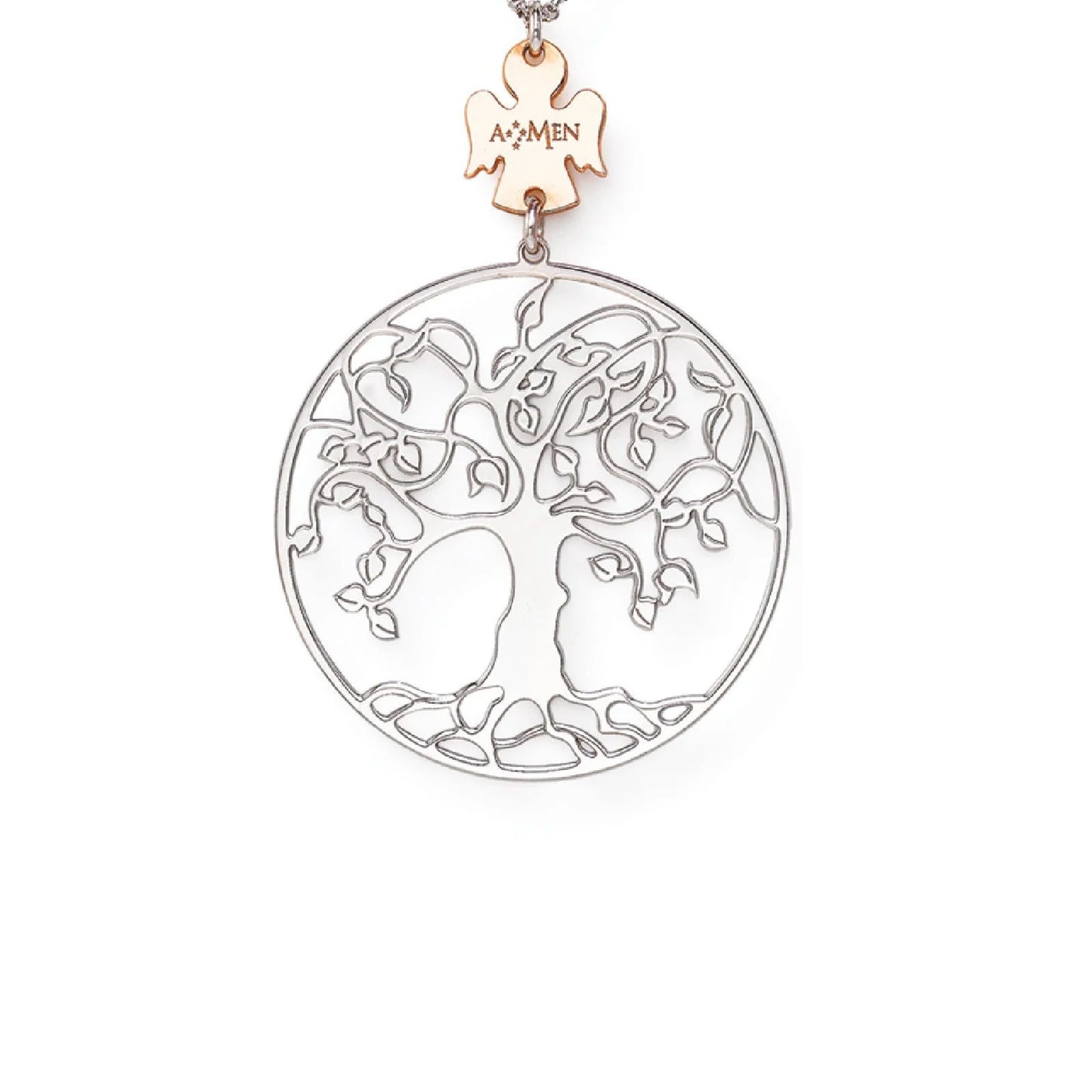 Amen Collana Albero Della Vita con Angelo