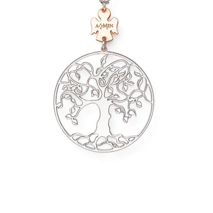 Amen Collana Albero Della Vita con Angelo