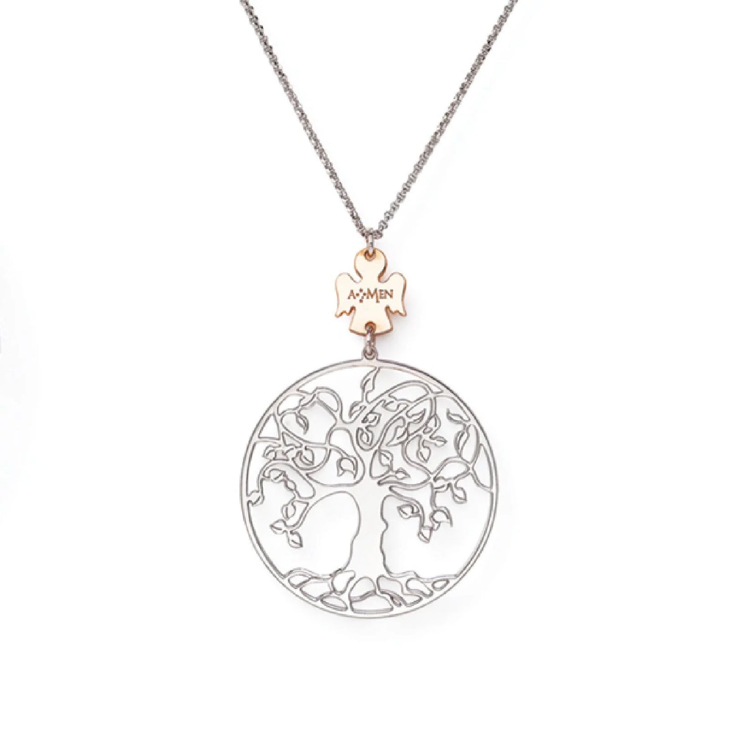 Amen Collana Albero Della Vita con Angelo