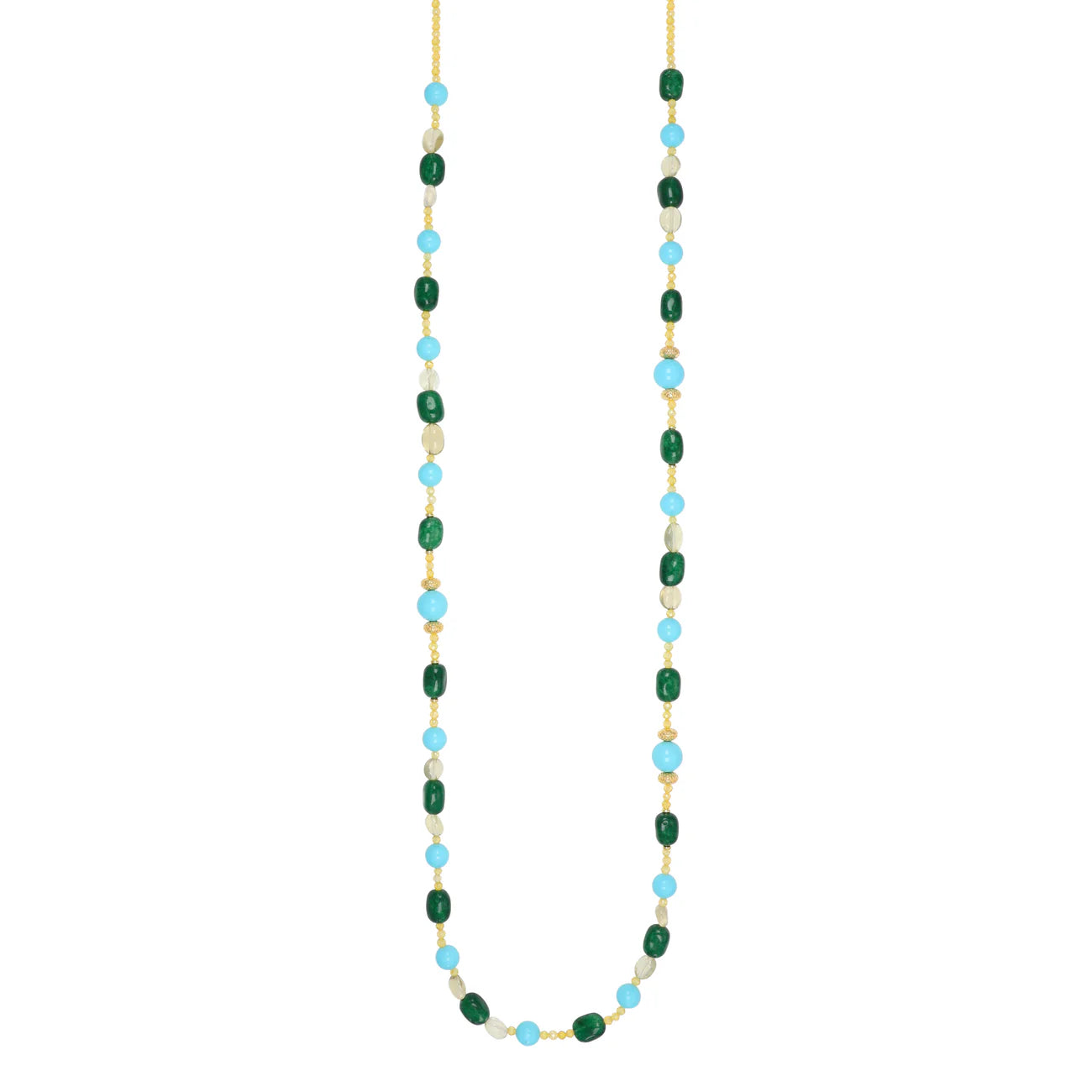 NIVY Collana Agata Verde e Quarzo Lemon