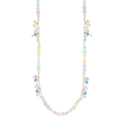 NIVY Collana con Pietre Semipreziose Pastello