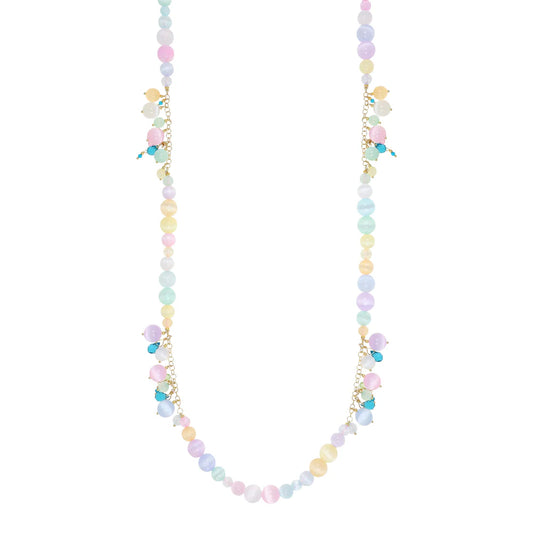 NIVY Collana con Pietre Semipreziose Pastello