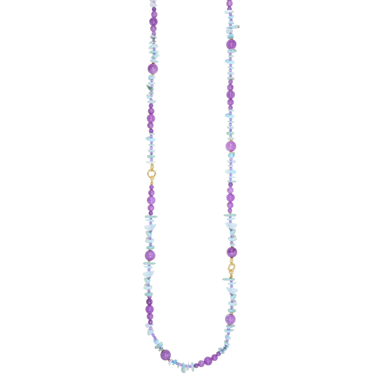 NIVY Collana Giada Tormalina e Larimar