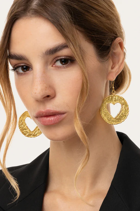 VESTOPAZZO Orecchini Cuore Cut Out