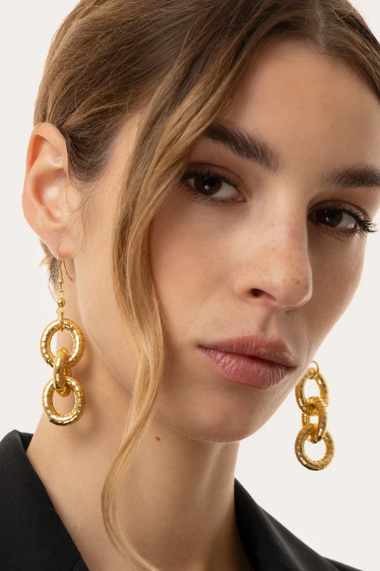 VESTOPAZZO Orecchini Serpente Catena