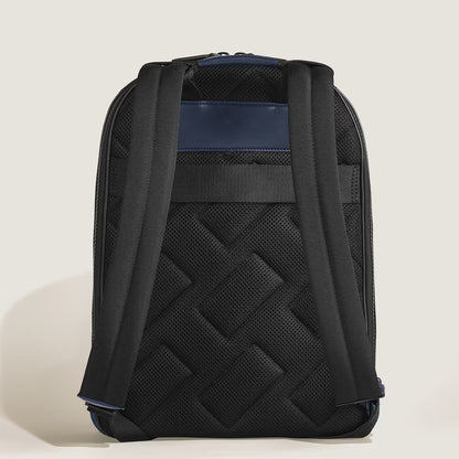 Montblanc Zaino Modello Grande con 3 Compartimenti in Pelle Extreme Blu 221134