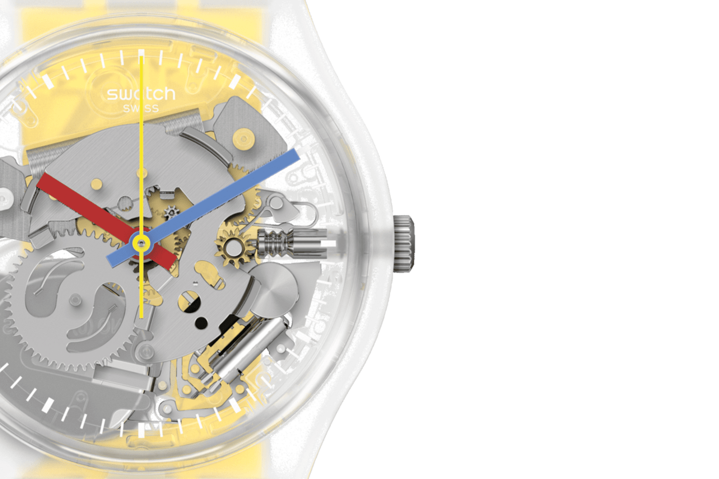 Swatch Orologio Clearly Yellow Striped