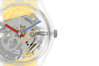 Swatch Orologio Clearly Yellow Striped