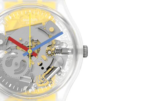 Swatch Orologio Clearly Yellow Striped