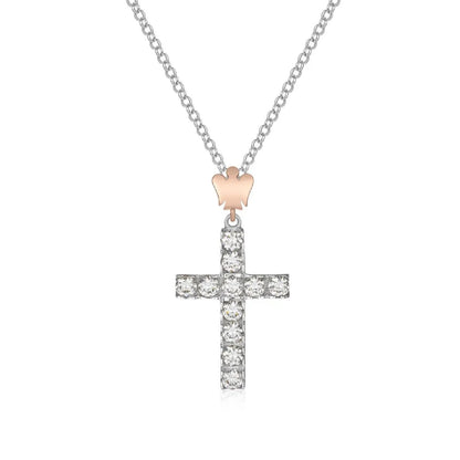 Roberto Giannotti Collana Croce Zirconi Con Angelo