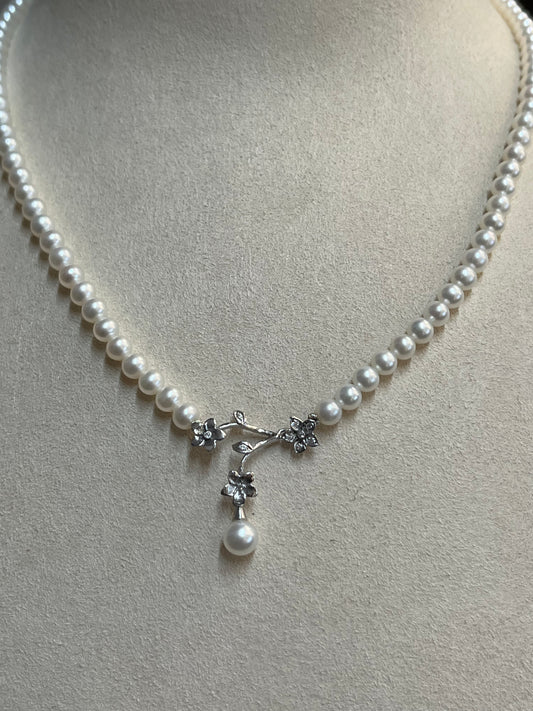COLLANA CON PERLE E ZAFFIRI Anni ' 50/60 Composta Da Due Fili Di Perle - Foto 7