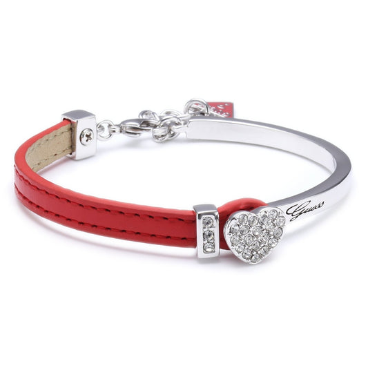 Guess Bracciale Rigido e Pelle Rossa