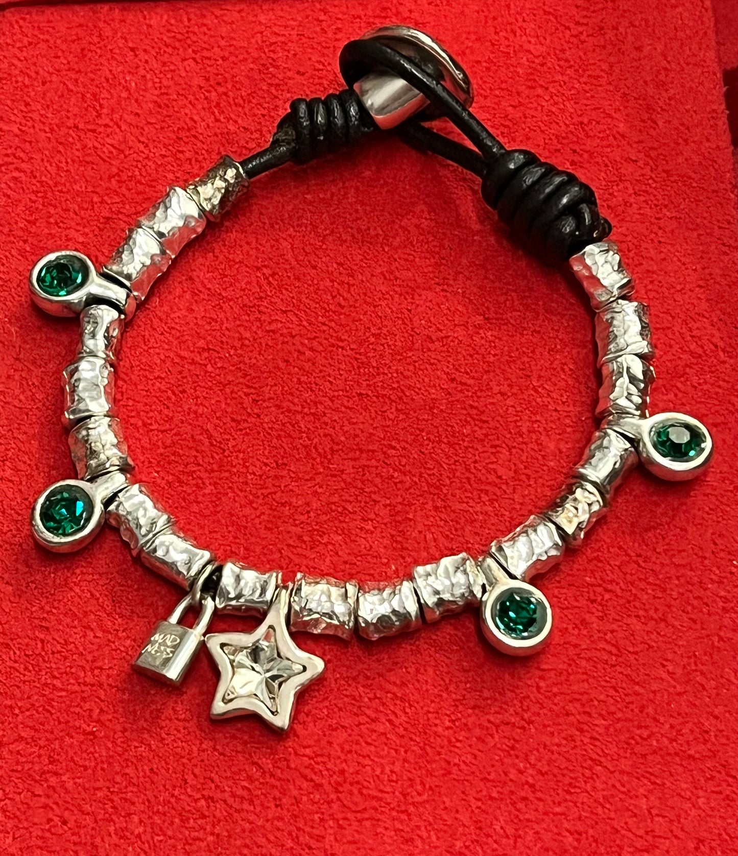 Madness Milano Bracciale Con Pendenti Verde E Stella Con Zircone