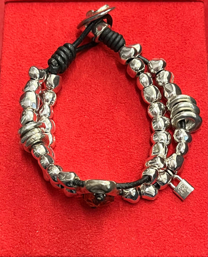 Madness Milano Bracciale Doppio Filo Con Zircone Centrale