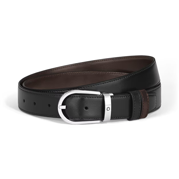 Montblanc Cintura Reversibile 30 mm A Ferro di Cavallo in Pelle Meisterstück 222371