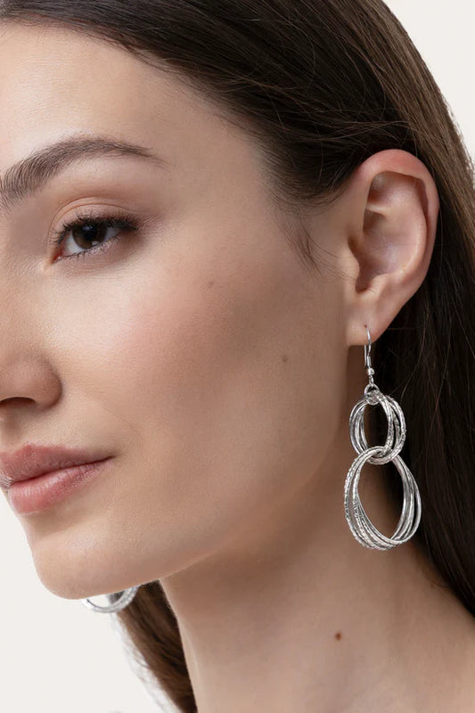 VESTOPAZZO Orecchini Catena Cerchi