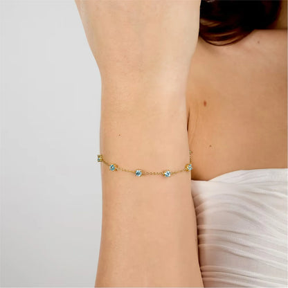 Morellato Bracciale Dorato con Zirconi Azzurri