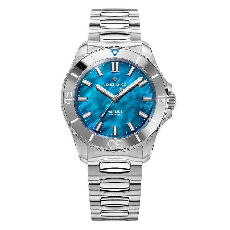 Venezianico Orologio Automatico Nereide Tungsteno Azzurro 39