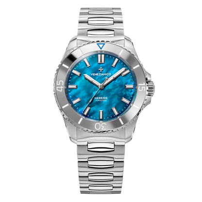 Venezianico Orologio Automatico Nereide Tungsteno Azzurro 39