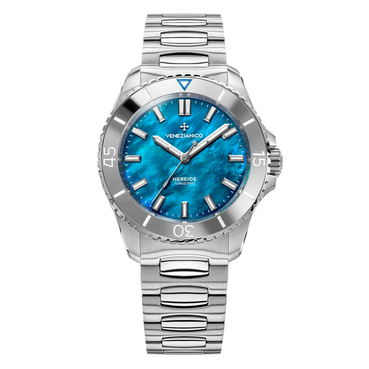 Venezianico Orologio Automatico Nereide Tungsteno Azzurro 39