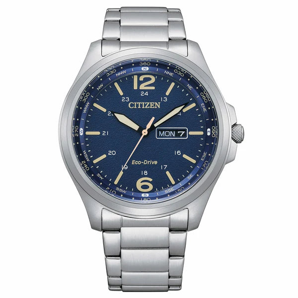Citizen Orologio Uomo Eco Drive Military Blu AW0110-82L