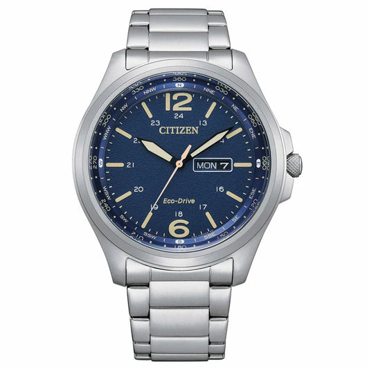 Citizen Orologio Uomo Eco Drive Military Blu AW0110-82L
