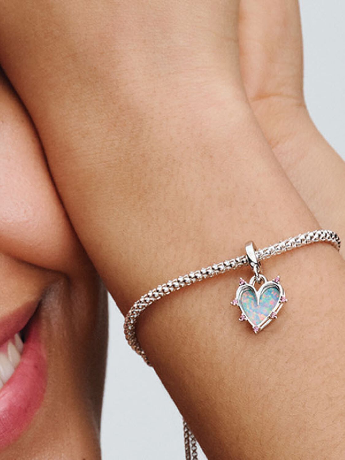 Pandora Charm Pendente Cuore dell'Amicizia Opale