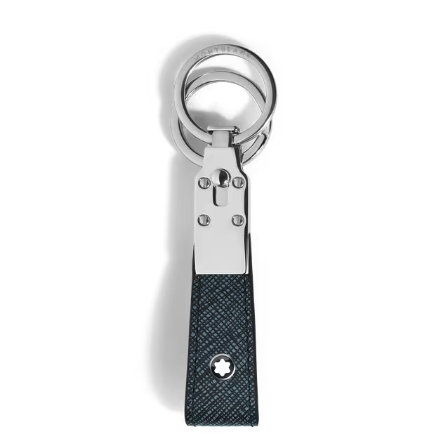 Montblanc Portachiavi in Pelle Sartorial Blu 220397