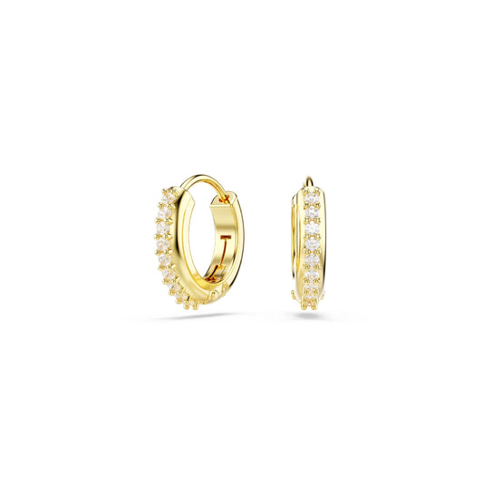 Swarovski Orecchini a Cerchio Dorati Matrix