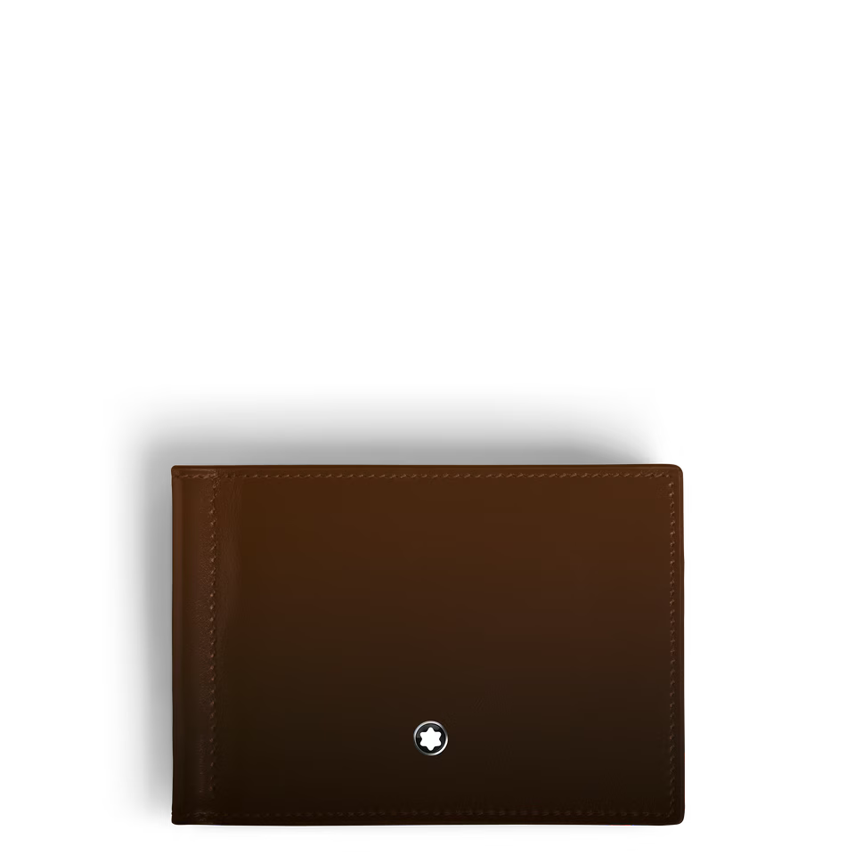 Montblanc Portafoglio 6 Tasche con Fermasoldi in Pelle Meisterstück Sfumato 220316